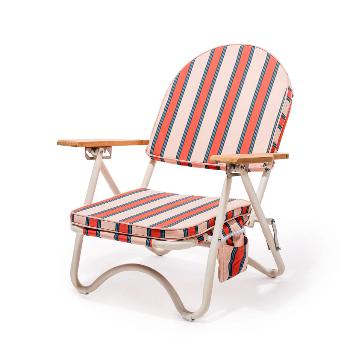 The Pam Chair - Bistro Dusty Pink Stripe-Business & Pleasure-lobo nosara