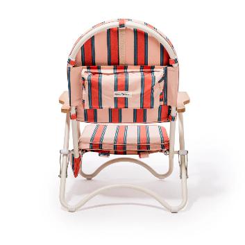 The Pam Chair - Bistro Dusty Pink Stripe-Business & Pleasure-lobo nosara