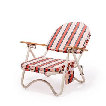 The Pam Chair - Bistro Dusty Pink Stripe-Business & Pleasure-lobo nosara