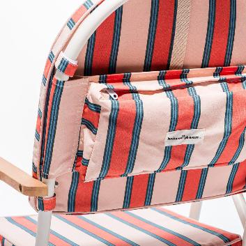 The Pam Chair - Bistro Dusty Pink Stripe-Business & Pleasure-lobo nosara