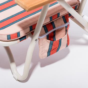 The Pam Chair - Bistro Dusty Pink Stripe-Business & Pleasure-lobo nosara