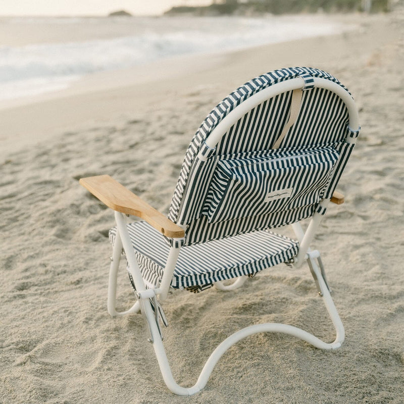 The Pam Chair - Laurens Navy Stripe-Business & Pleasure-lobo nosara