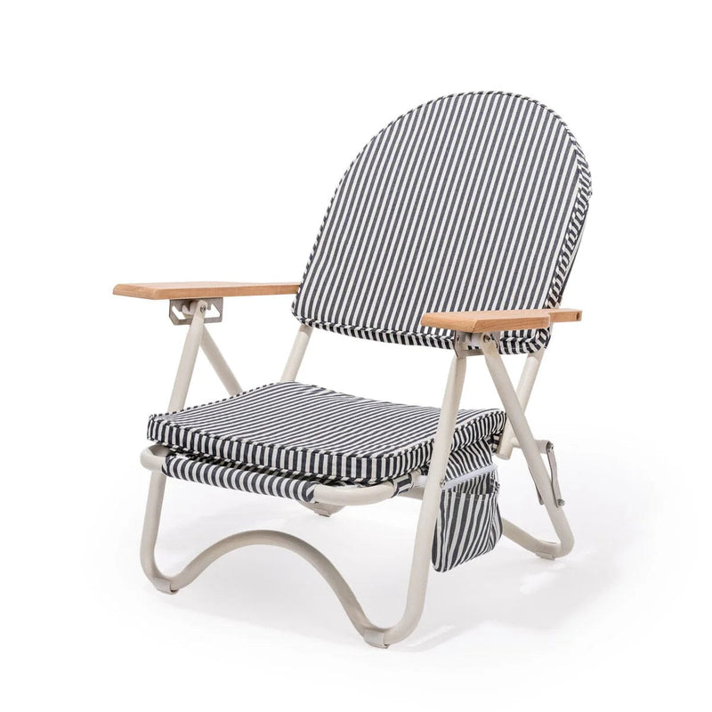 The Pam Chair - Laurens Navy Stripe-Business & Pleasure-lobo nosara