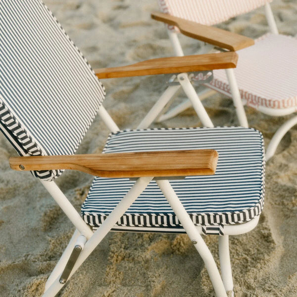 The Pam Chair - Lauren's Navy Stripe-Business & Pleasure-lobo nosara