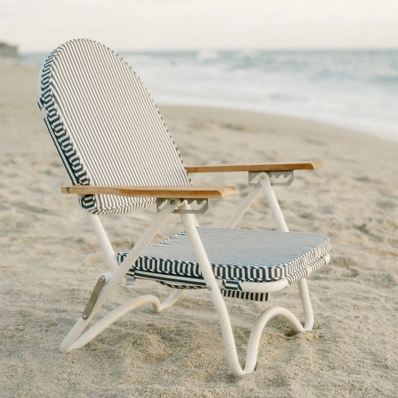 The Pam Chair - Lauren's Navy Stripe-Business & Pleasure-lobo nosara
