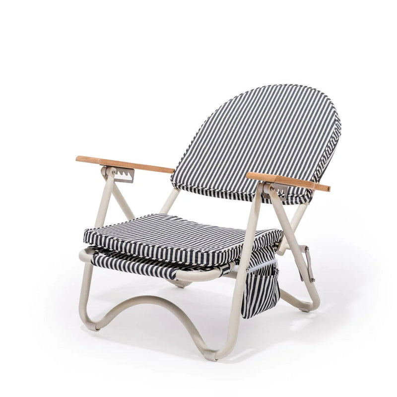 The Pam Chair - Laurens Navy Stripe-Business & Pleasure-lobo nosara