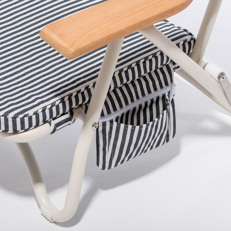 The Pam Chair - Laurens Navy Stripe-Business & Pleasure-lobo nosara