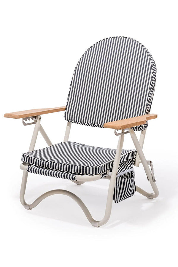 The Pam Chair - Laurens Navy Stripe-Business & Pleasure-lobo nosara