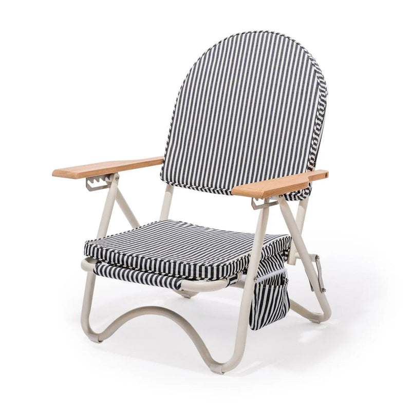 The Pam Chair - Laurens Navy Stripe-Business & Pleasure-lobo nosara