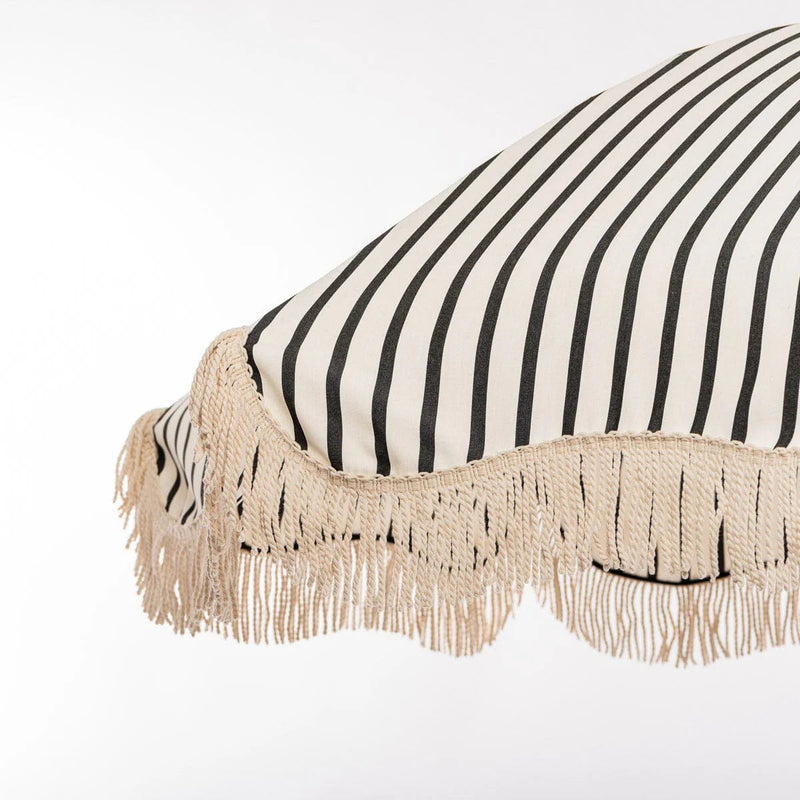 The Premium Beach Umbrella - Monaco Black Stripe-Business & Pleasure-lobo nosara