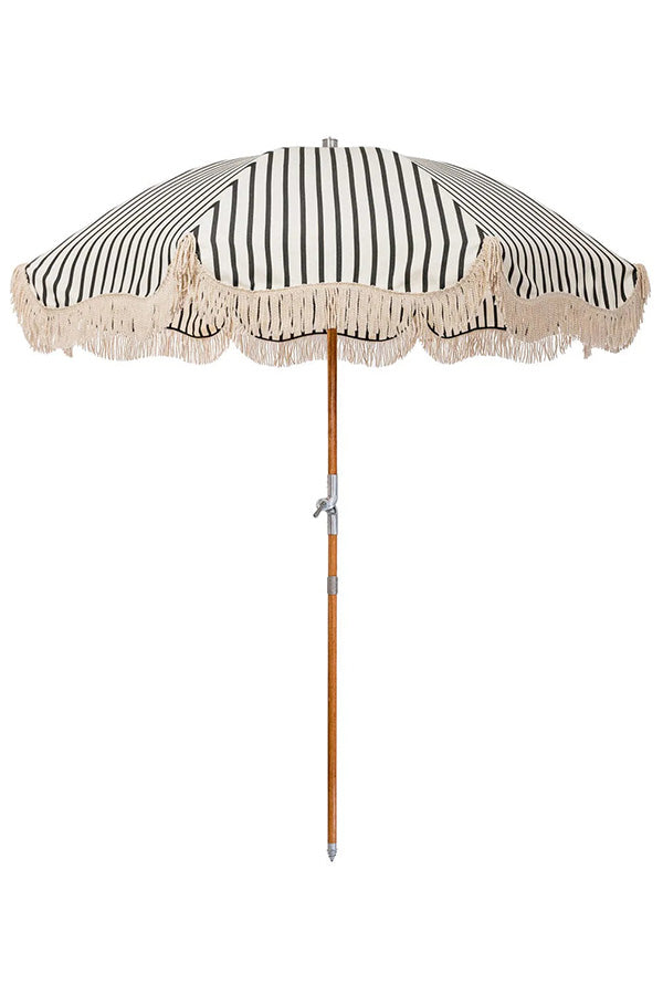 The Premium Beach Umbrella - Monaco Black Stripe-Business & Pleasure-lobo nosara