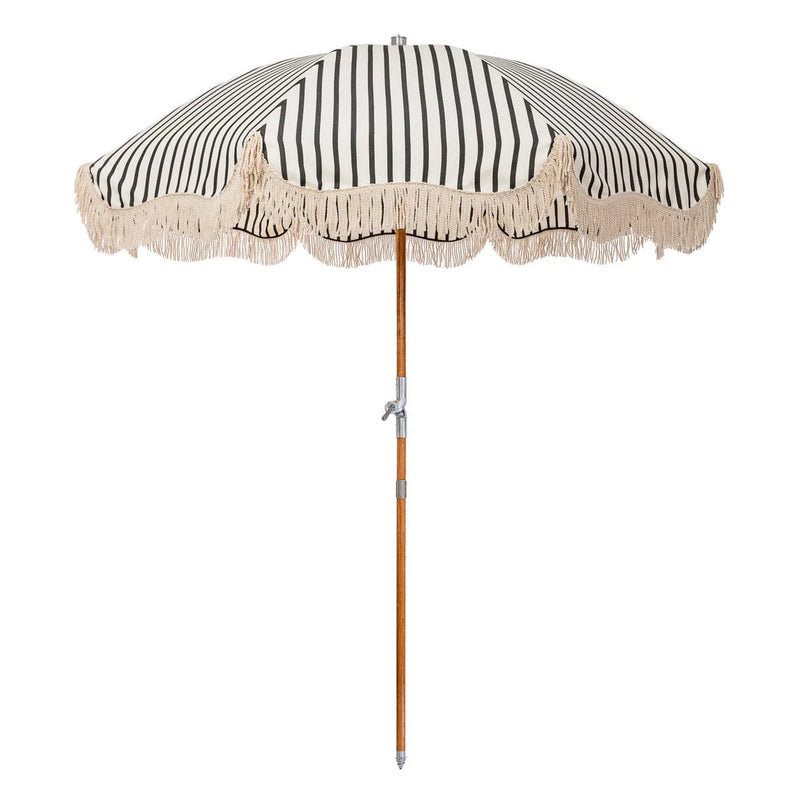 The Premium Beach Umbrella - Monaco Black Stripe-Business & Pleasure-lobo nosara