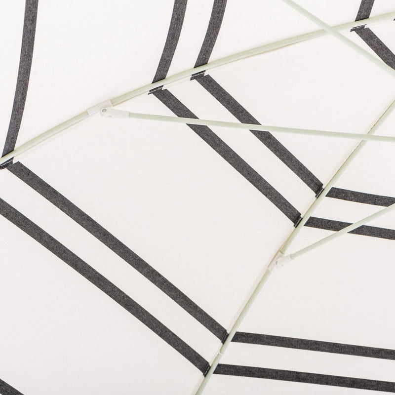 The Rio Fringed Umbrella - Malibu Black Stripe