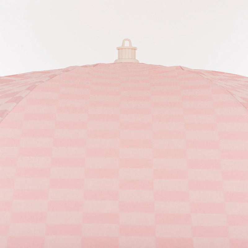The Rio Umbrella - Dusty Pink Checker