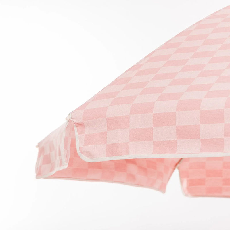 The Rio Umbrella - Dusty Pink Checker