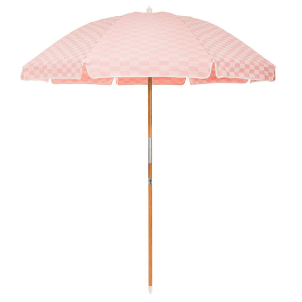 The Rio Umbrella - Dusty Pink Checker