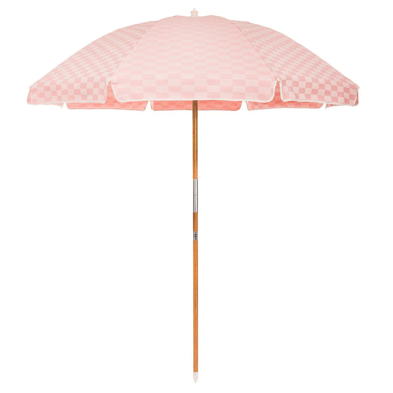 The Rio Umbrella - Dusty Pink Checker