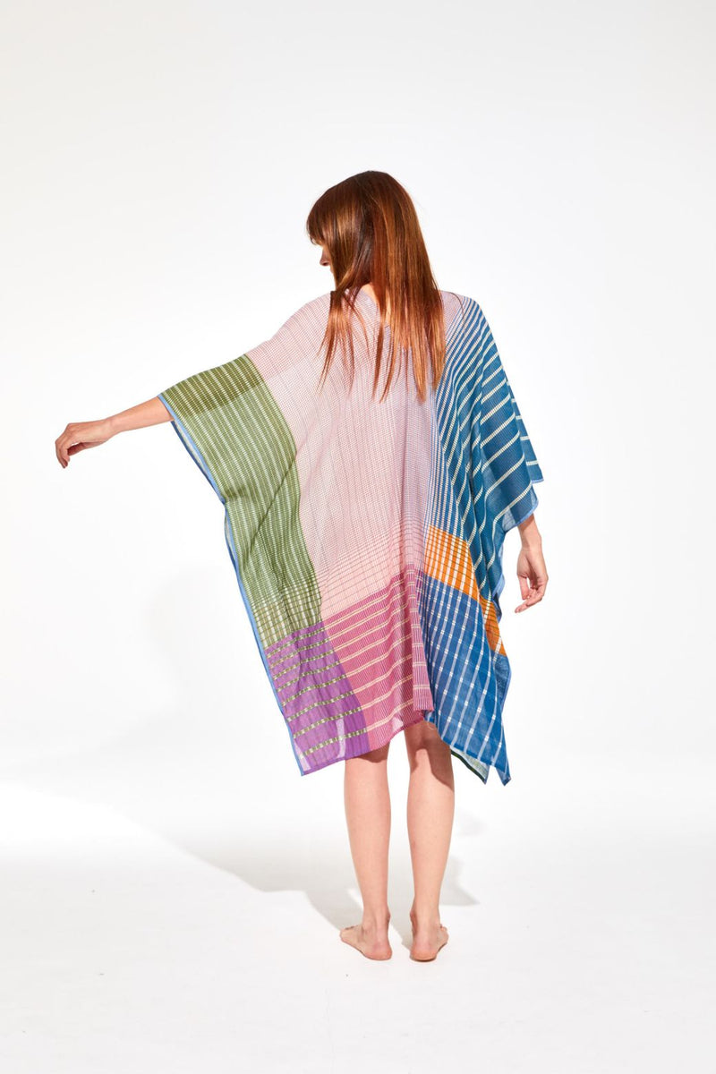 Jason Vibrant Blue Purple Short Beach Dress-Mapoésie-lobo nosara