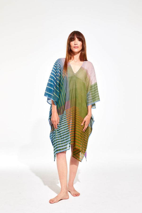 Jason Vibrant Blue Purple Short Beach Dress-Mapoésie-lobo nosara