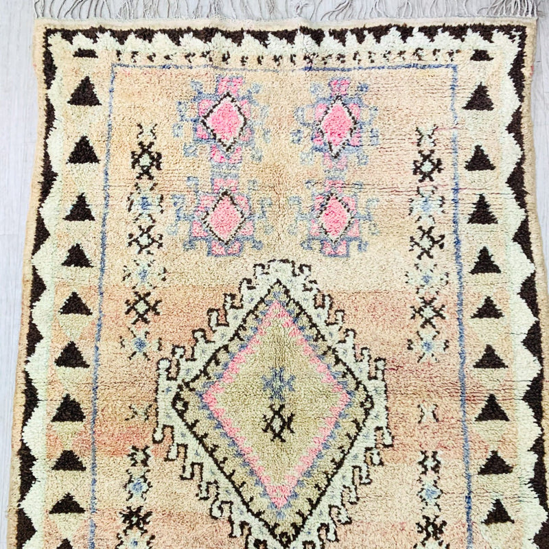 Vintage Boujaad Rug - Pale Mustard-Moroccan Rugs-lobo nosara