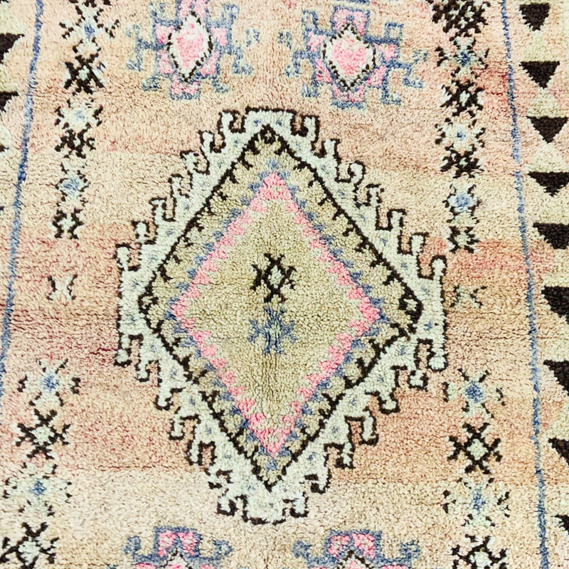 Vintage Boujaad Rug - Pale Mustard-Moroccan Rugs-lobo nosara