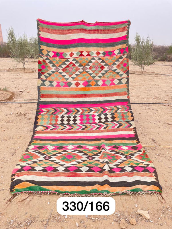 Vintage Moroccan Rug - Pink Diamond-Moroccan Rugs-lobo nosara