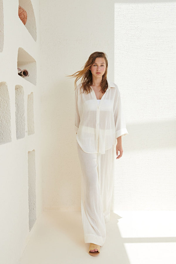 Voyage Set - White Stripes-The Handloom-lobo nosara