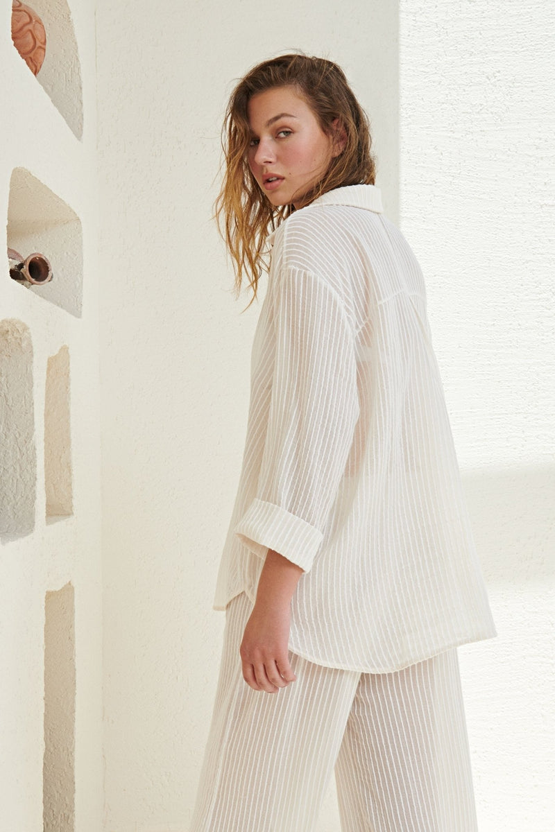 Voyage Set - White Stripes-The Handloom-lobo nosara