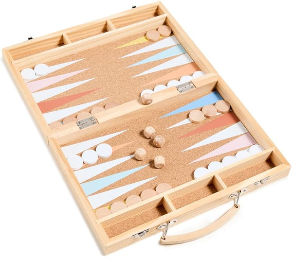 Wooden Backgammon Game-Sunnylife-lobo nosara