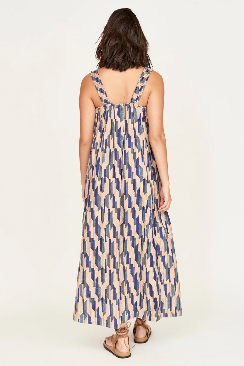 Zuma Dress Cerulean Rainfall-MIRTH-lobo nosara