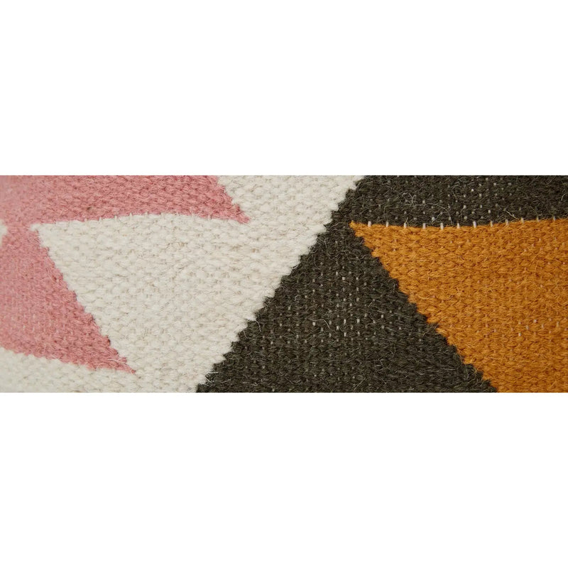 Desert Kilim Geometric Handloom Pillow-Casa Amarosa-lobo nosara