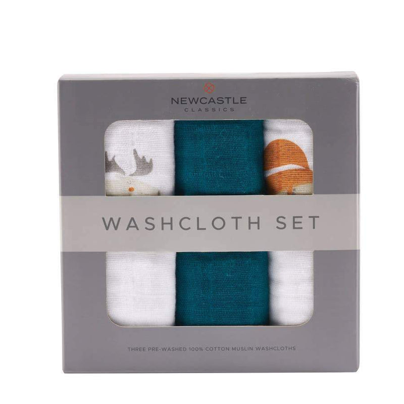 Newcastle Classics Forest Friends Washcloth Set Towels 22" x 22" 