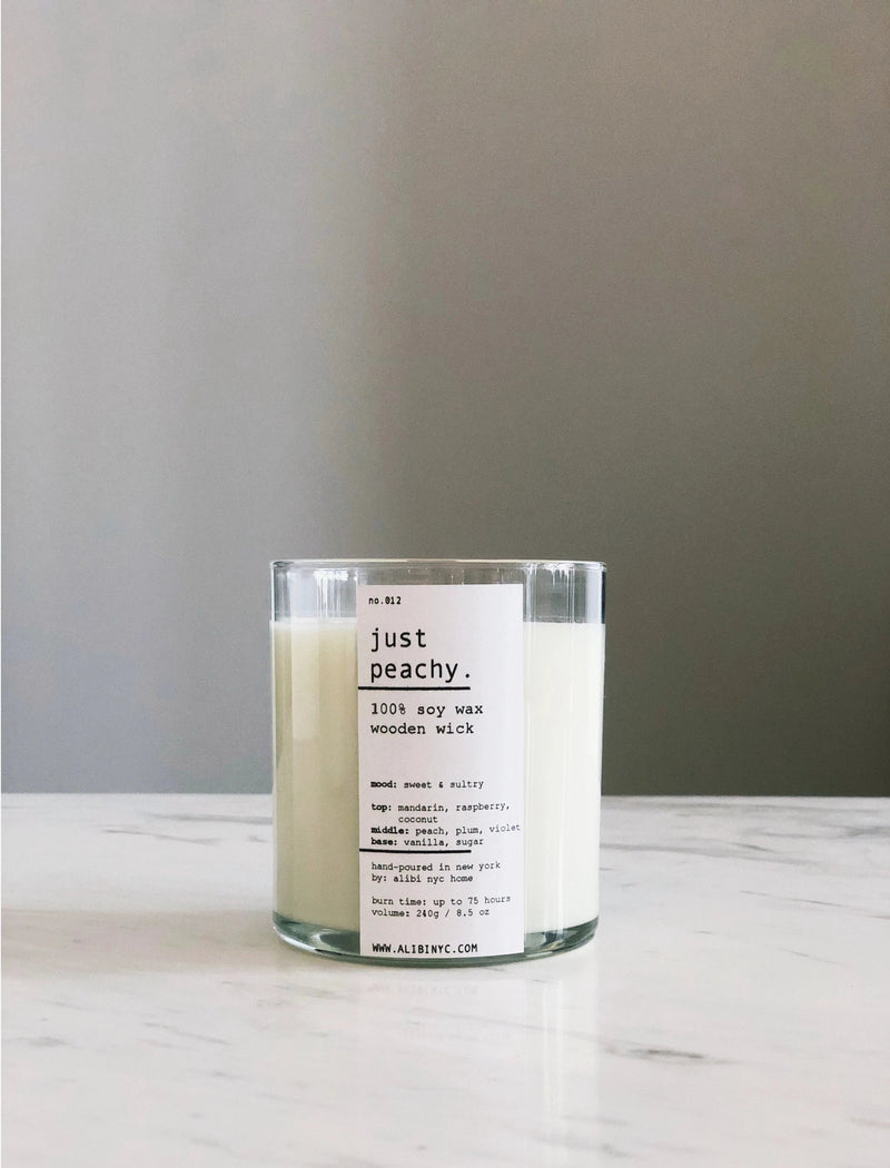 Just Peachy Soy Candle-Alibi NYC-lobo nosara