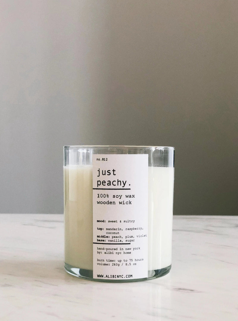 Just Peachy Soy Candle-Alibi NYC-lobo nosara