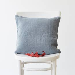Linen Cushion Covers - Blue Fog-Linen Tales-lobo nosara