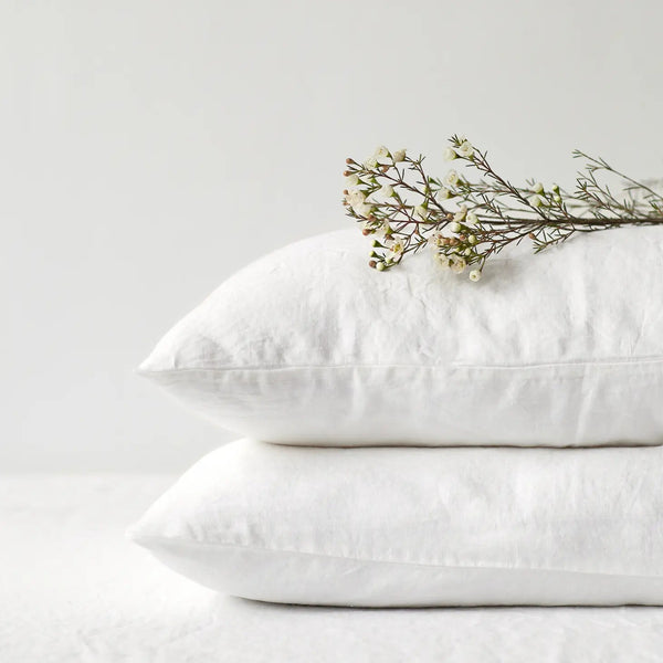 Linen Pillowcases - White-Linen Tales-lobo nosara