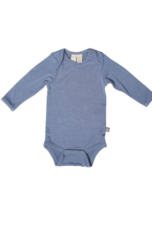 Kyte Baby Long Sleeve Bodysuit in Slate Onesies