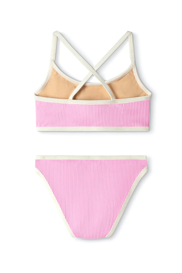 Mini Rib Cross Over Bikini - Sea Pink-Zulu & Zephyr-lobo nosara