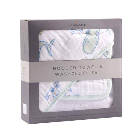 Newcastle Classics Ocean Hooded Towel Set Towels 35" x 35" 