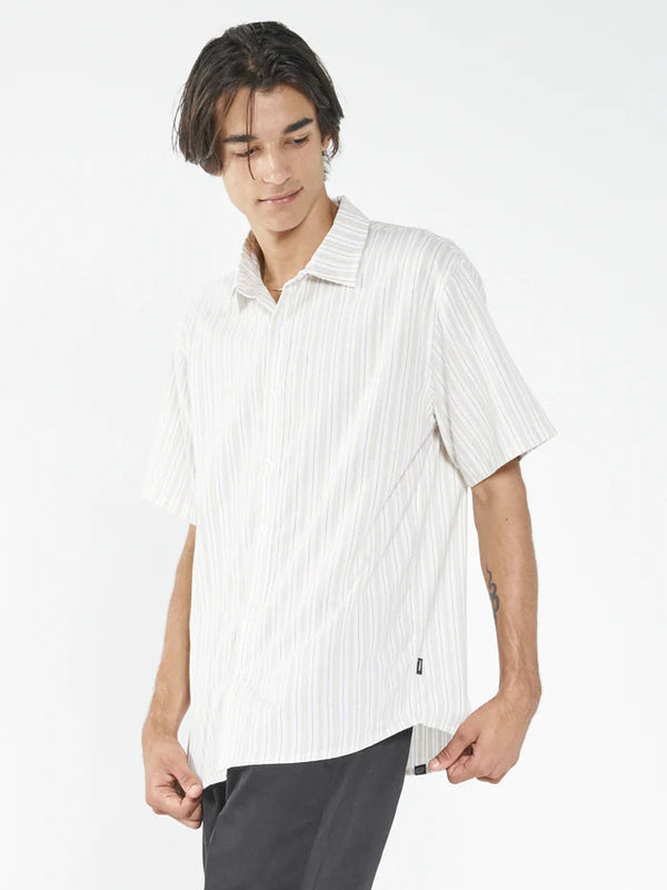 Palm Stripe Short Sleeve Shirt-Thrills-lobo nosara