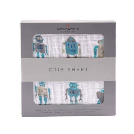 Newcastle Classics Robot Crib Sheet Crib Sheets 28" x 52" 