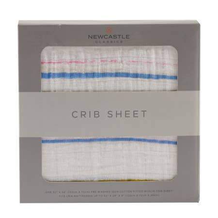Newcastle Classics Spring Time Stripe Crib Sheet Crib Sheets 28" x 52" 