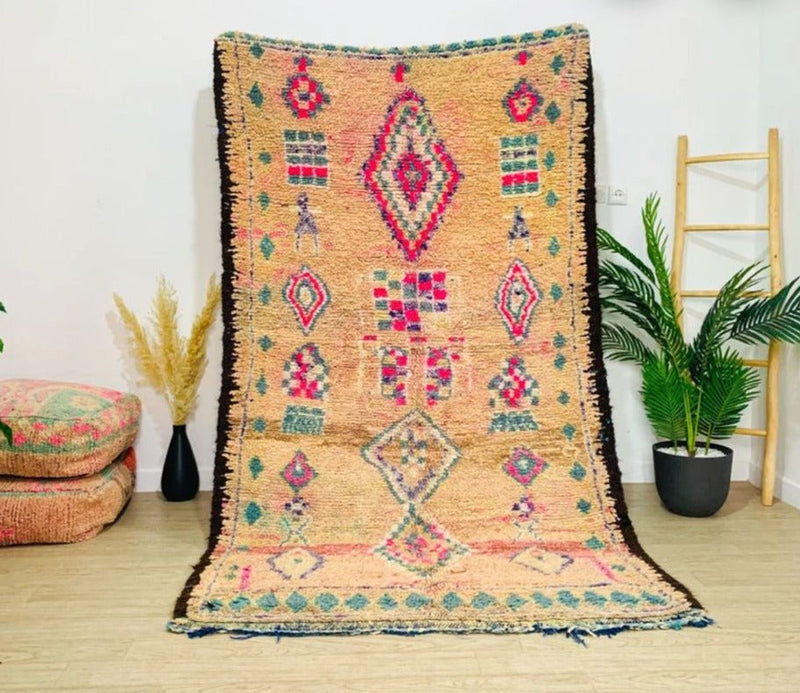 Vintage Boujaad Rug - Pink Tribal-Moroccan Rugs-lobo nosara
