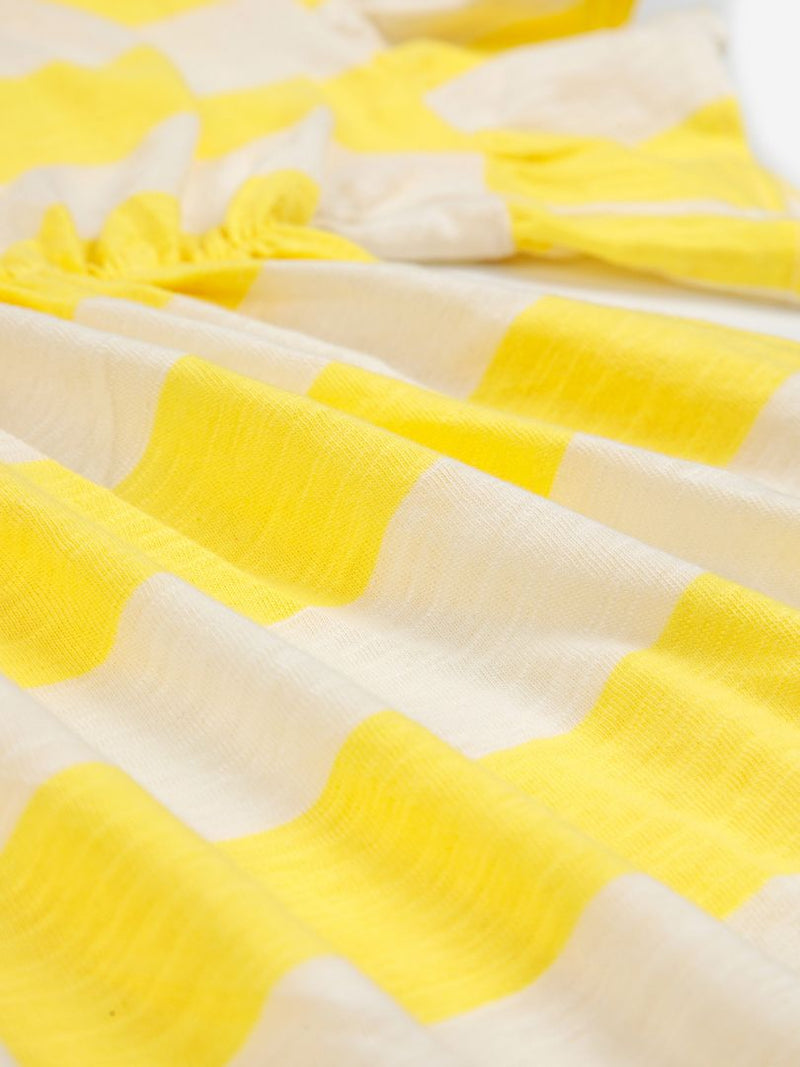Yellow Stripes Ruffle Dress-Bobo Choses-lobo nosara