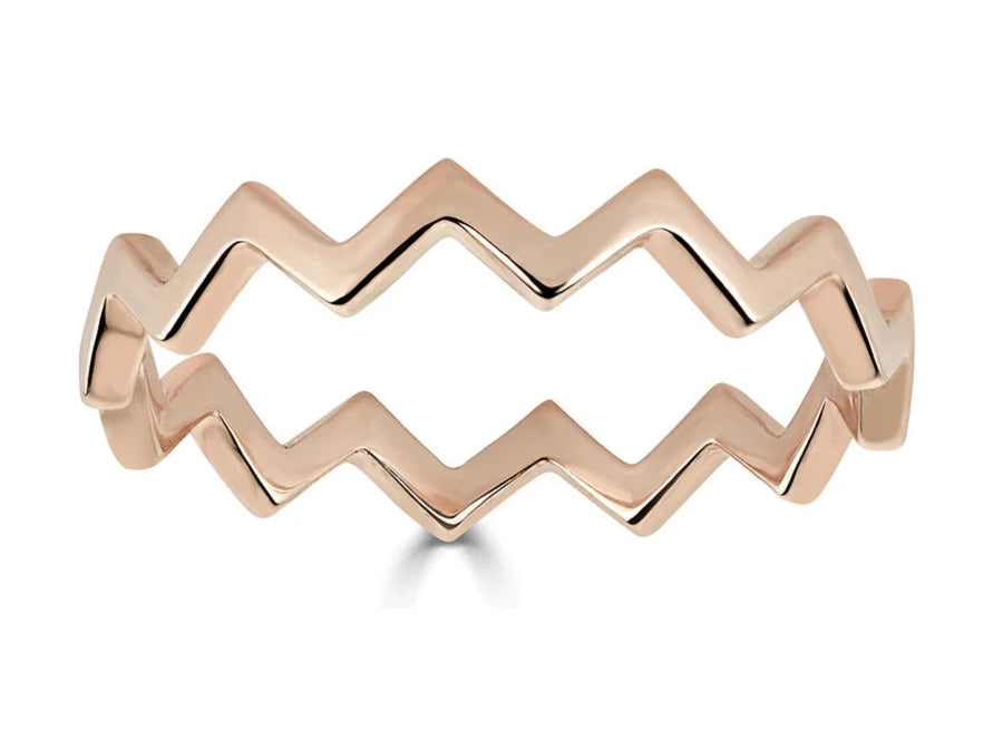 Zig Zag Ring - Rose Gold